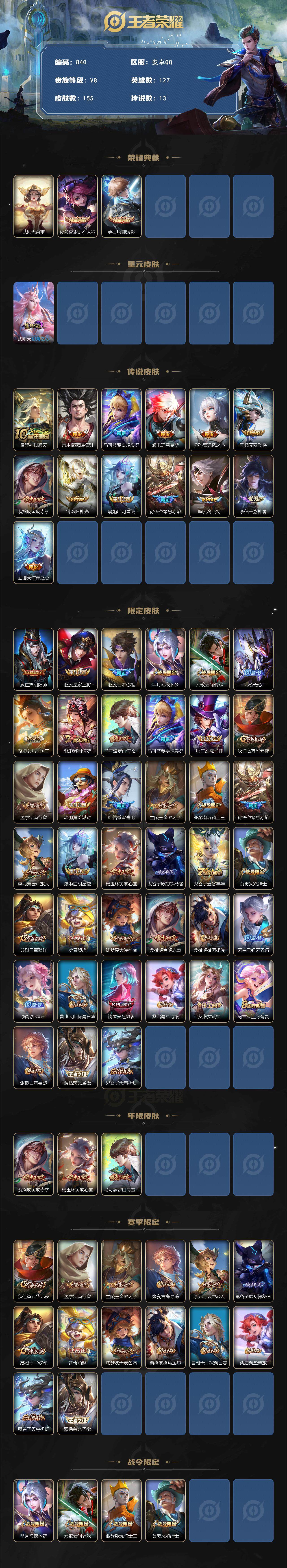 WZLFY3463978王者荣耀账号详情图2