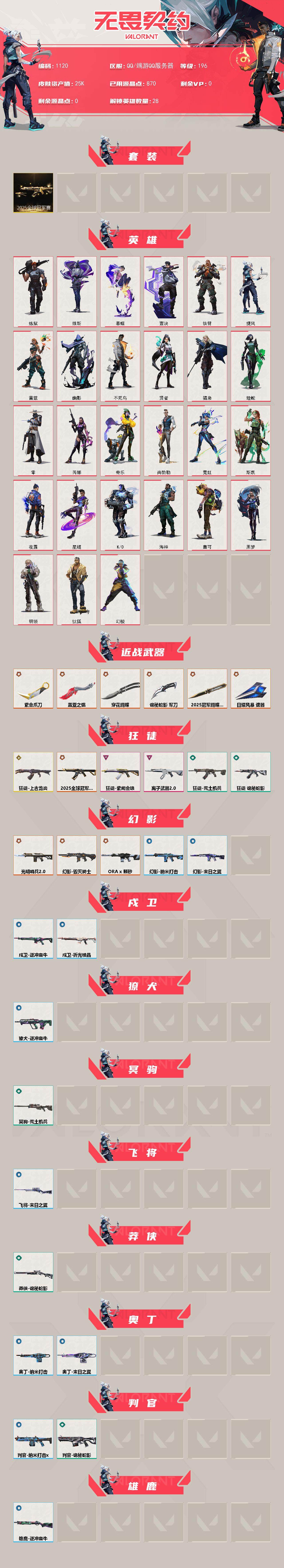 WWQXL332227无畏契约账号详情图2