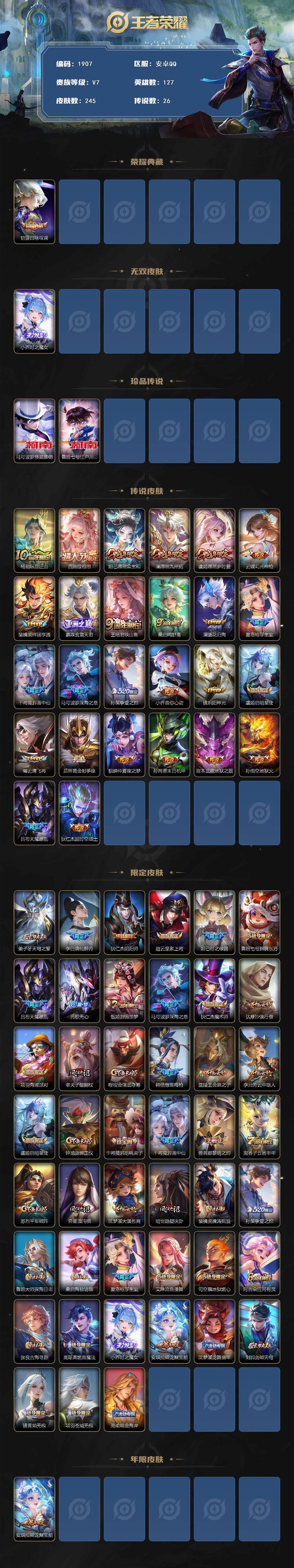 WZCMW3464491王者荣耀账号详情图2