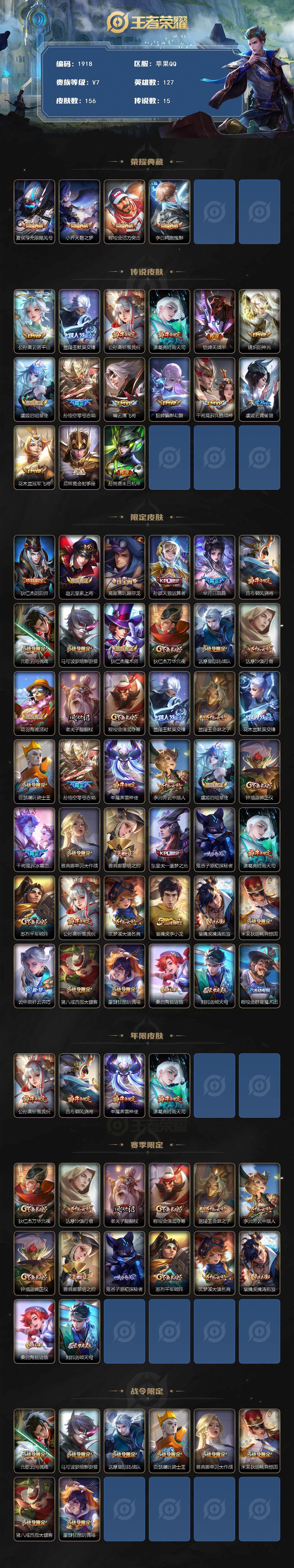 WZCMW3464498王者荣耀账号详情图2