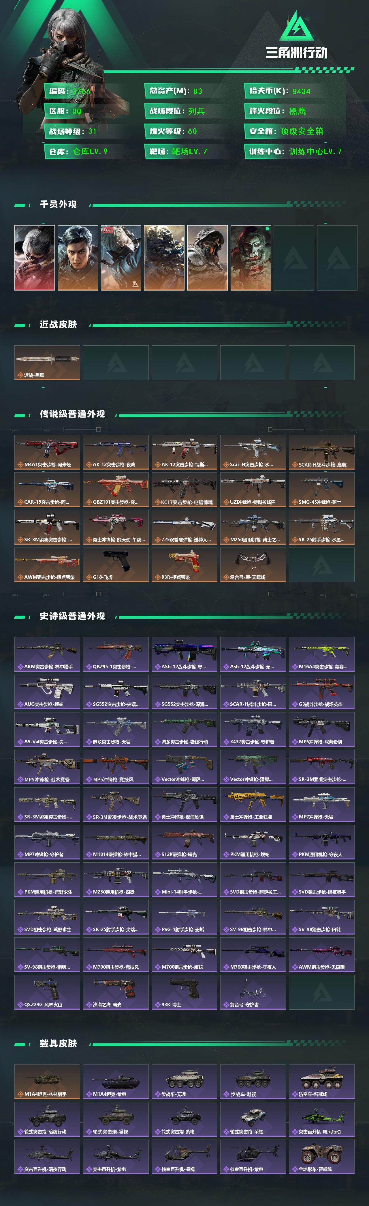 SJZQM3102777三角洲行动账号详情图6 SJZQM3102777三角洲行动账号详情图6