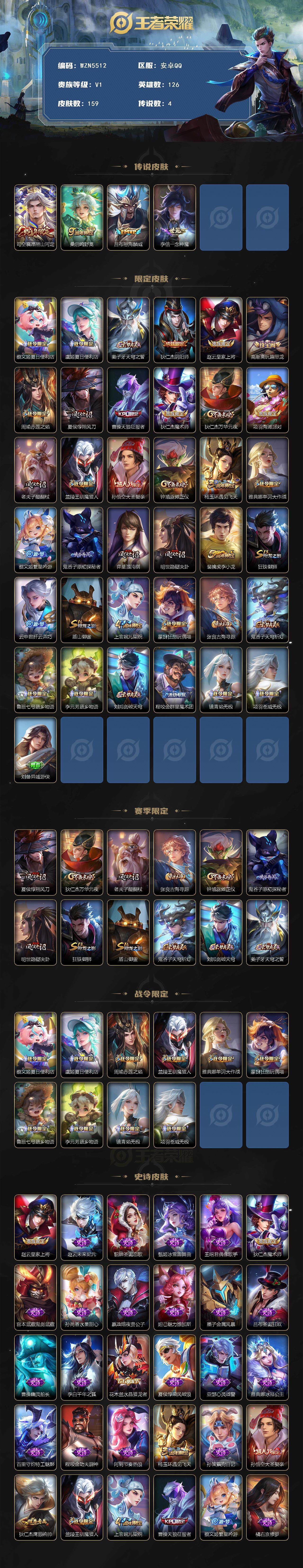 WZCMW3465772王者荣耀账号详情图3