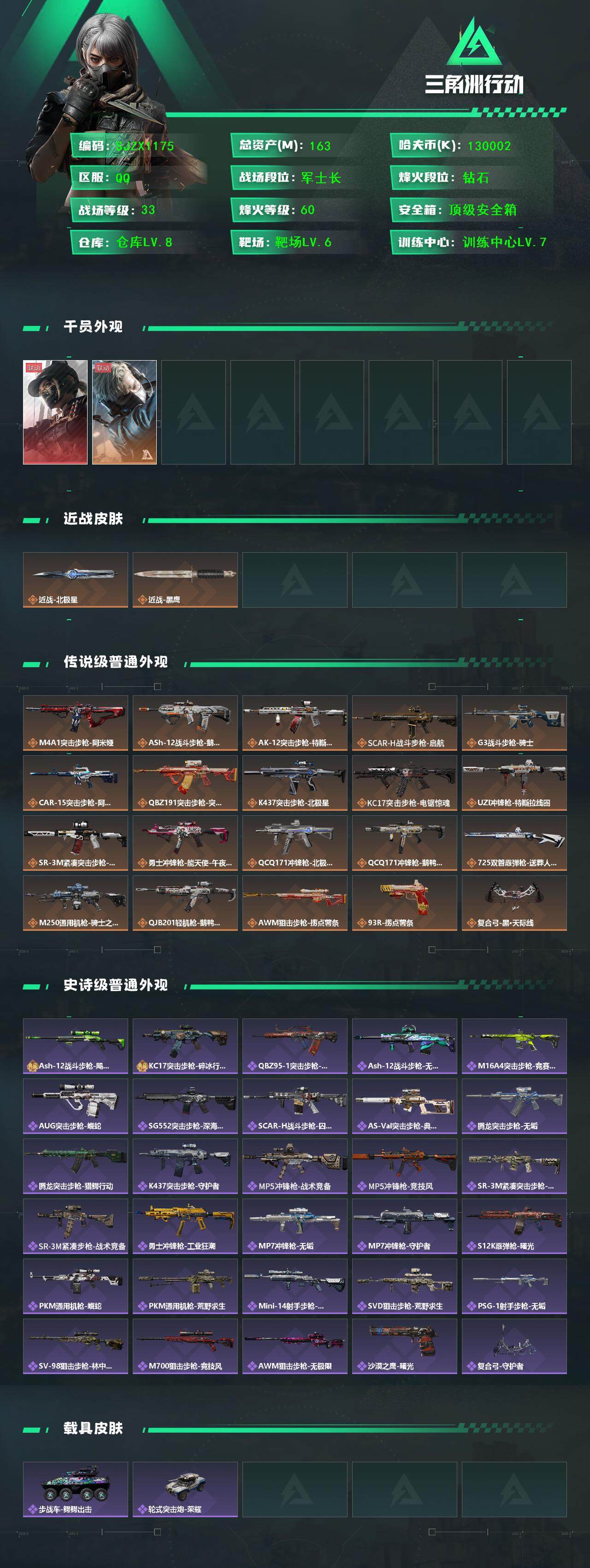 SJZQM3100343三角洲行动账号详情图4