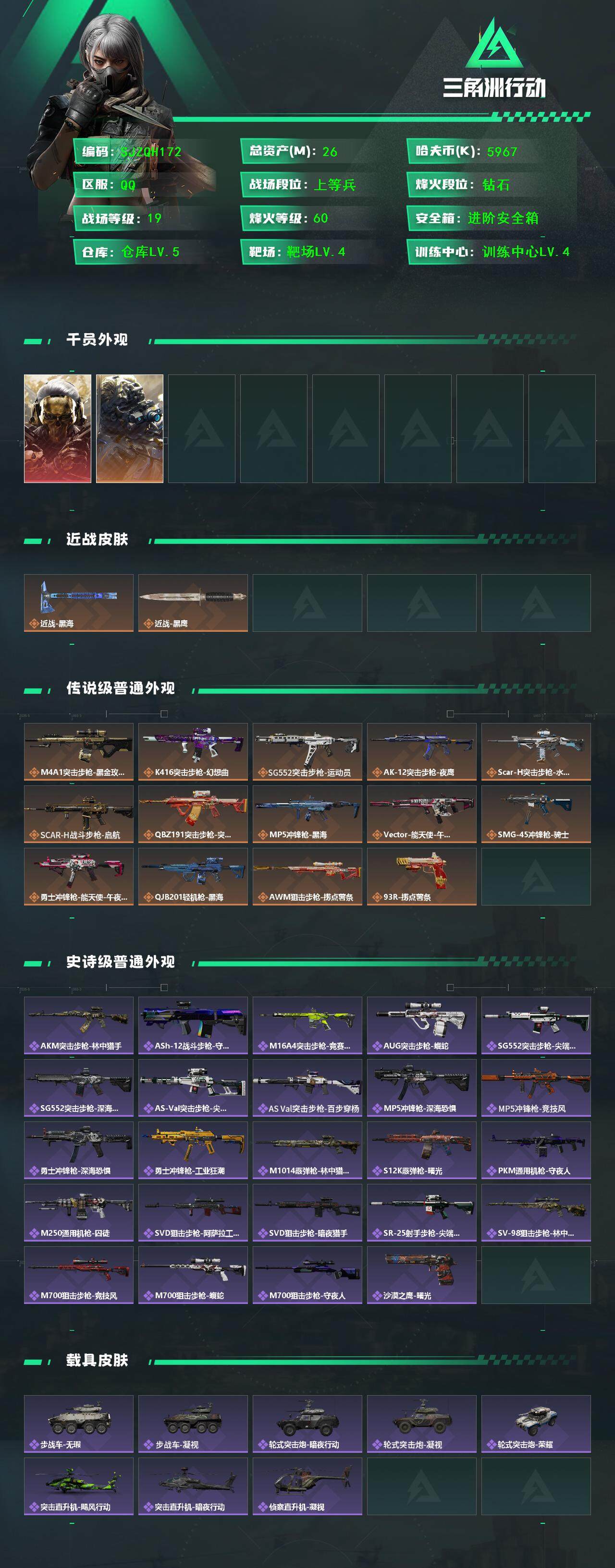 SJZEY398268三角洲行动账号详情图2