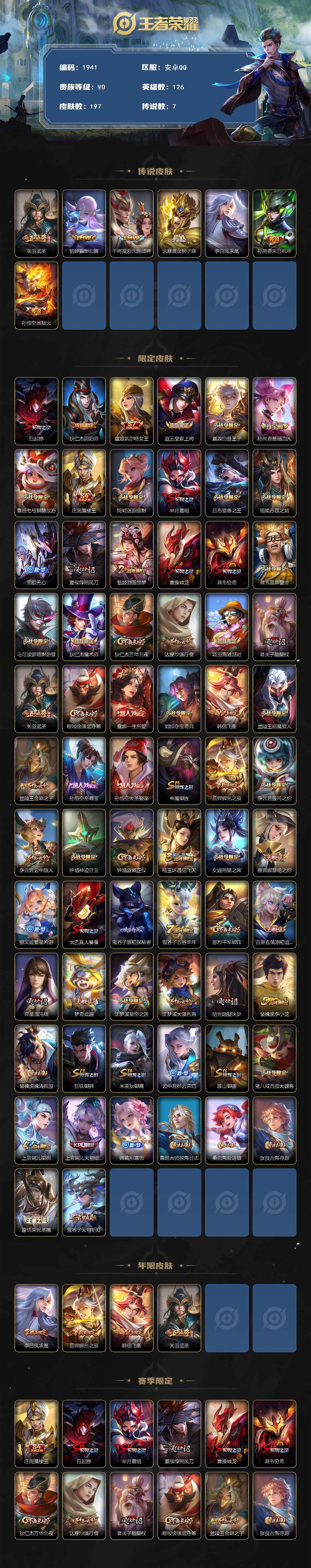 WZCMW3465358王者荣耀账号详情图2