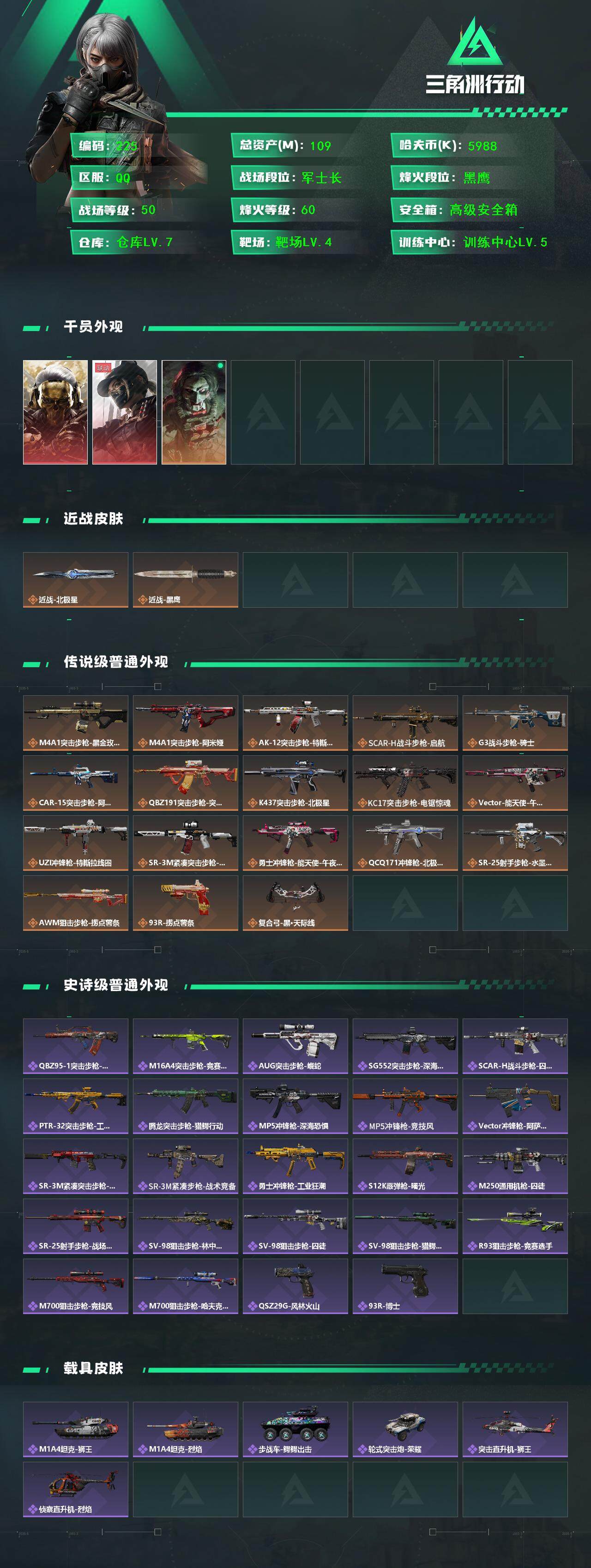 SJZCMW399255三角洲行动账号详情图2