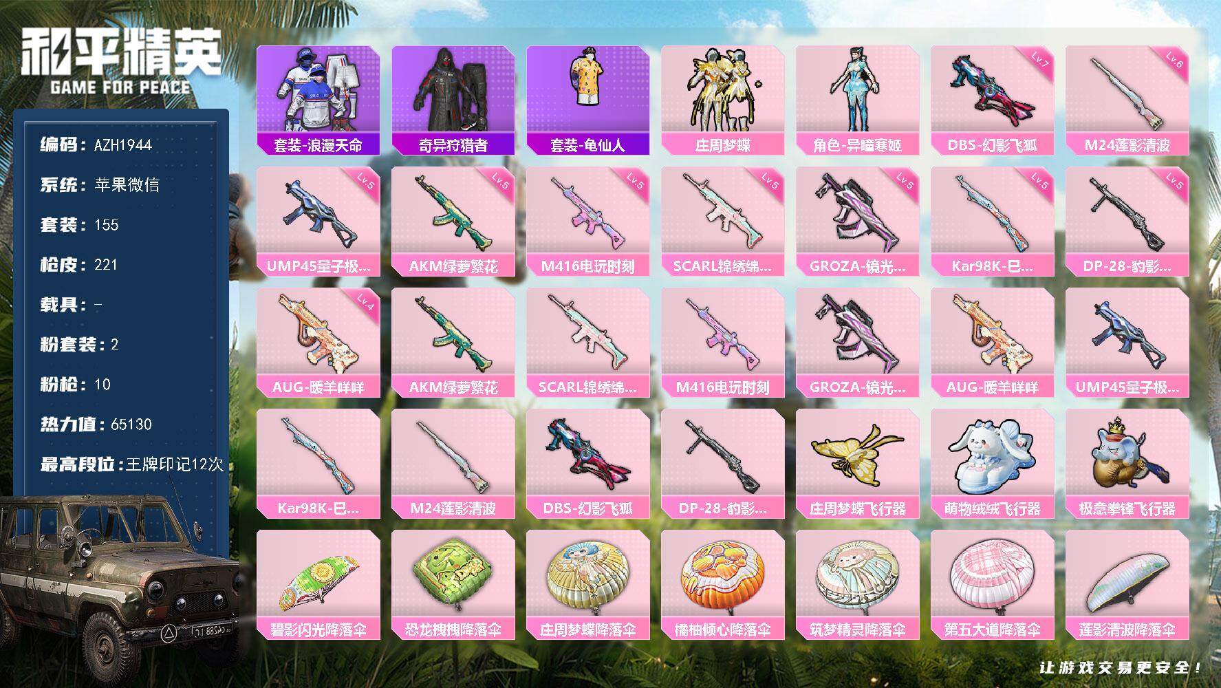 HPCMW3447646和平精英账号详情图2