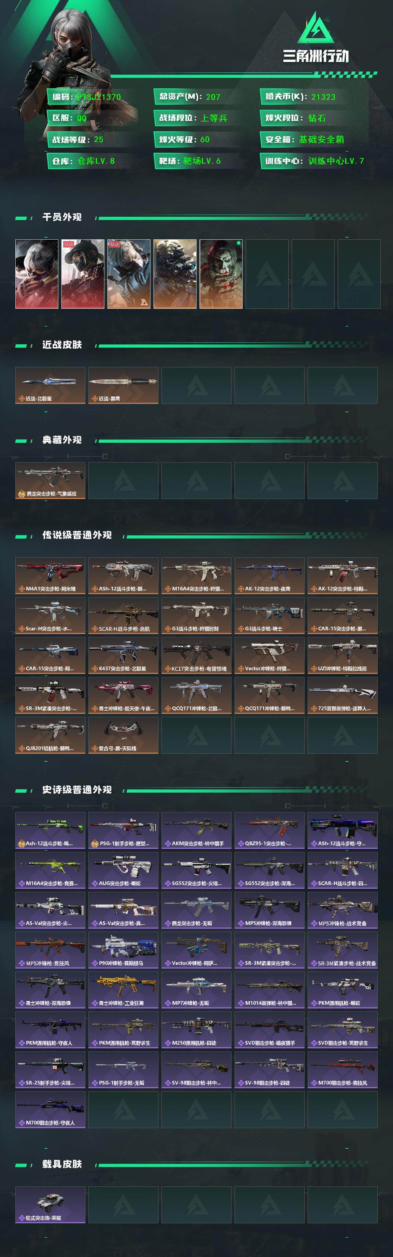 SJZCMW3101412三角洲行动账号详情图2