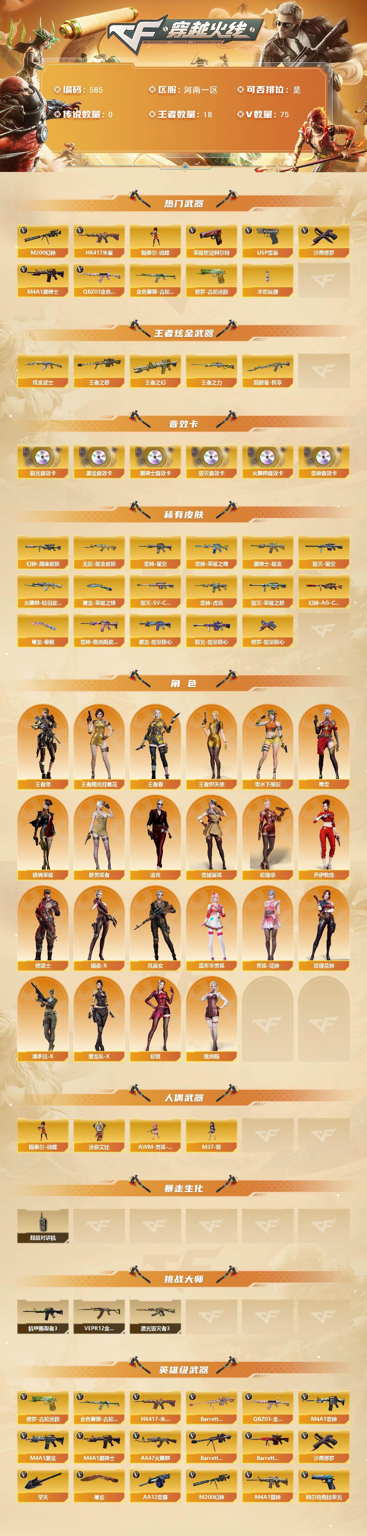 CFCMW422035穿越火线账号详情图2