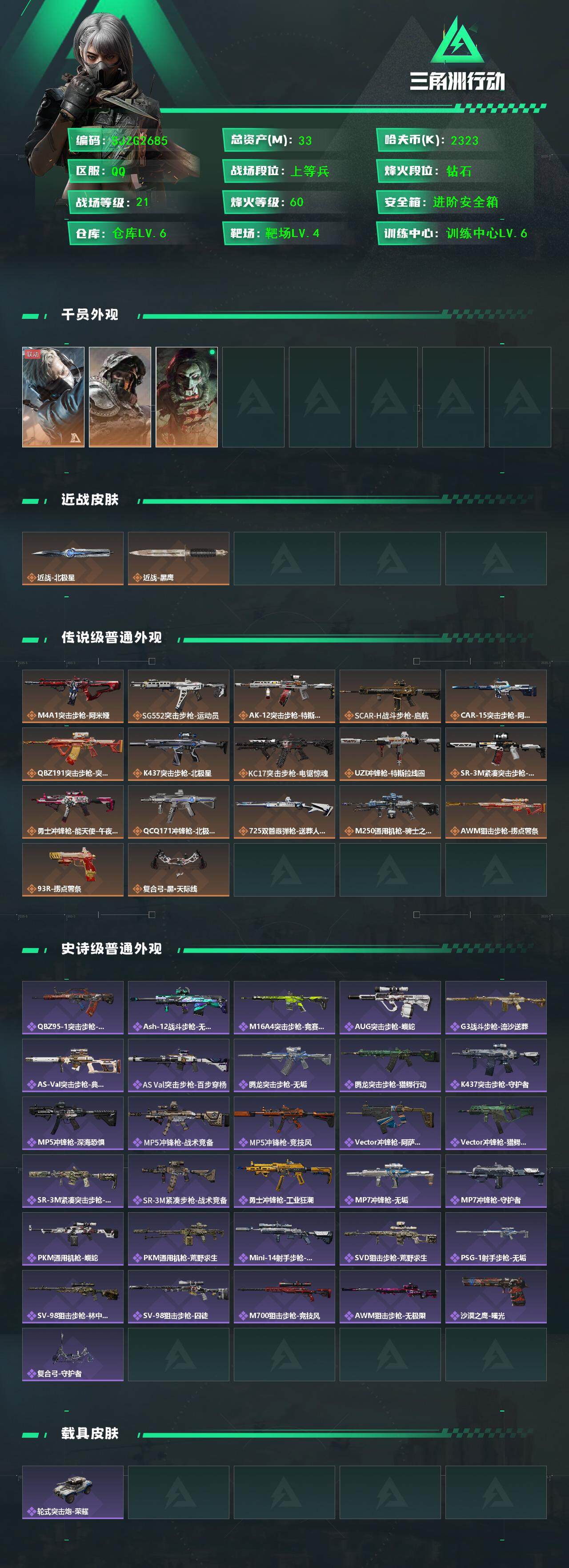 SJZQM399333三角洲行动账号详情图3