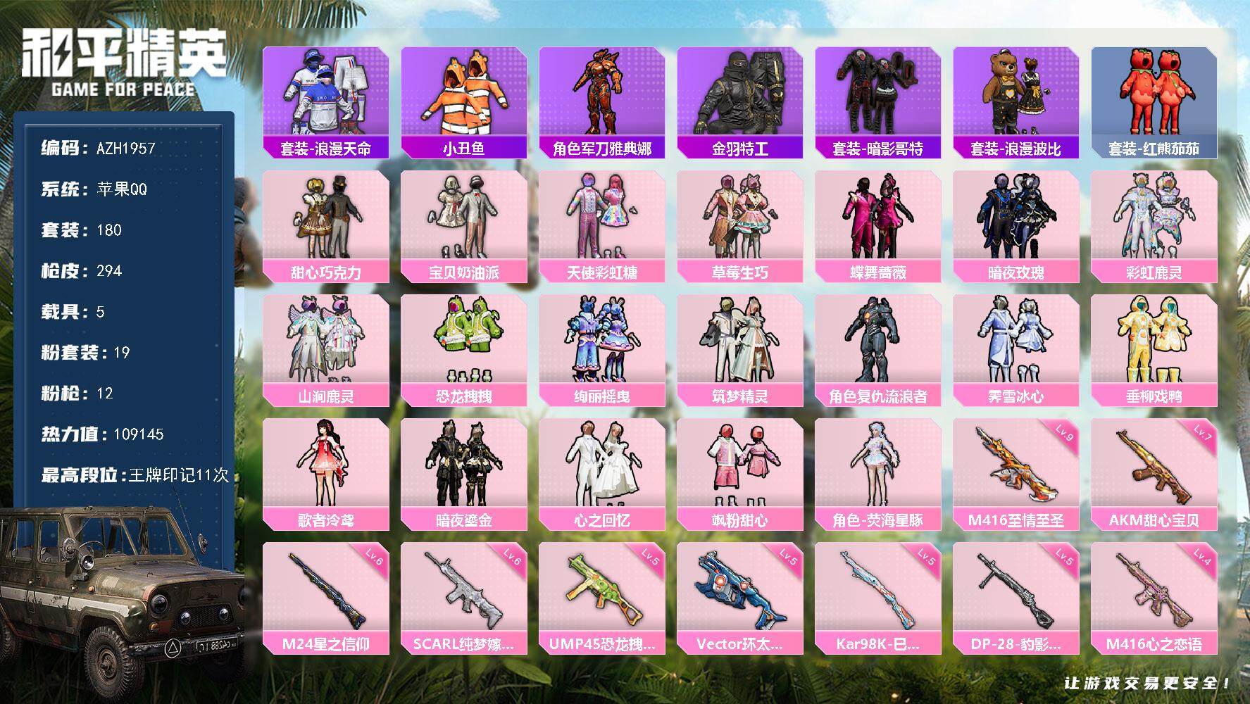 HPCMW3447849和平精英账号详情图2