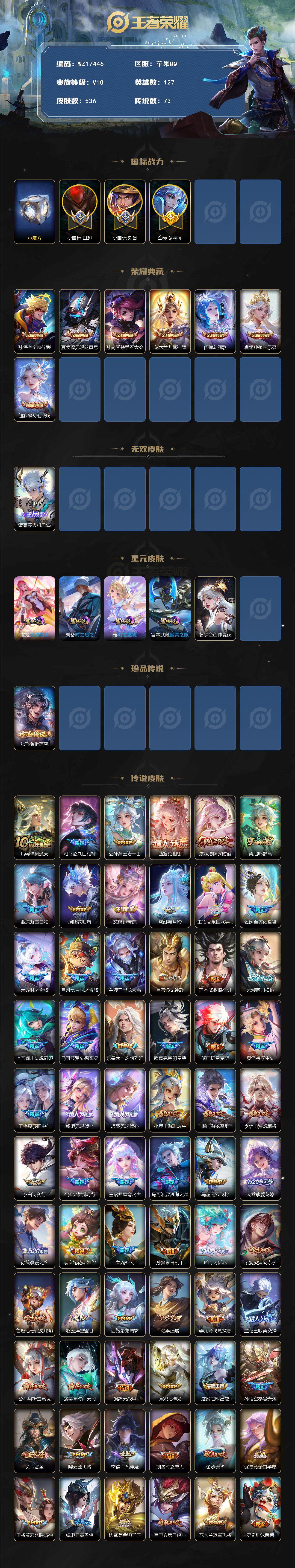 WZ03410585王者荣耀账号详情图2