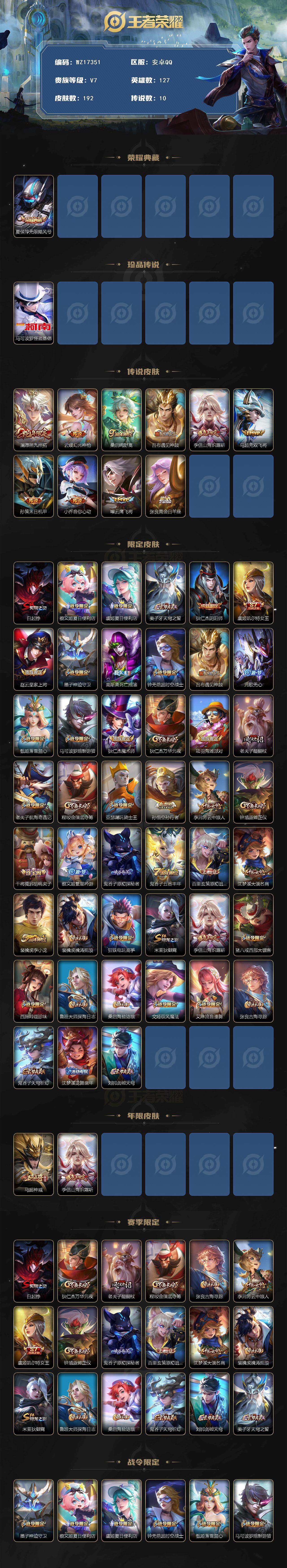 WZ03410518王者荣耀账号详情图3