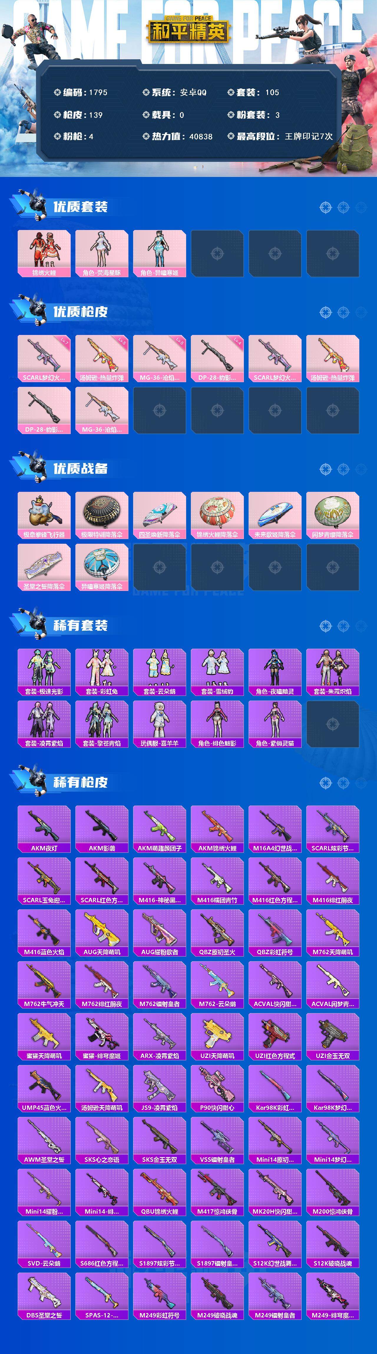 HPCMW3448057和平精英账号详情图2