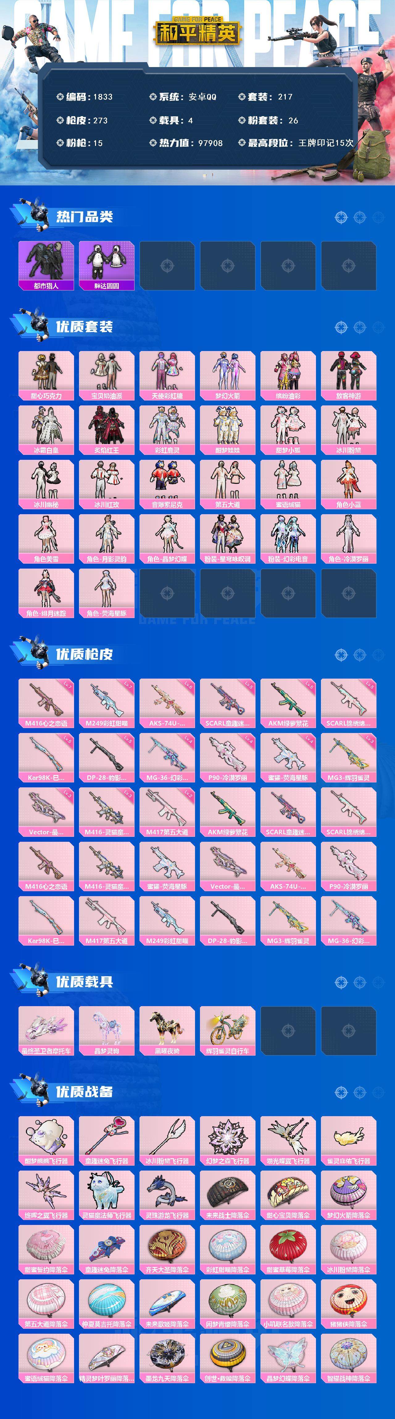 HPCMW3448089和平精英账号详情图2