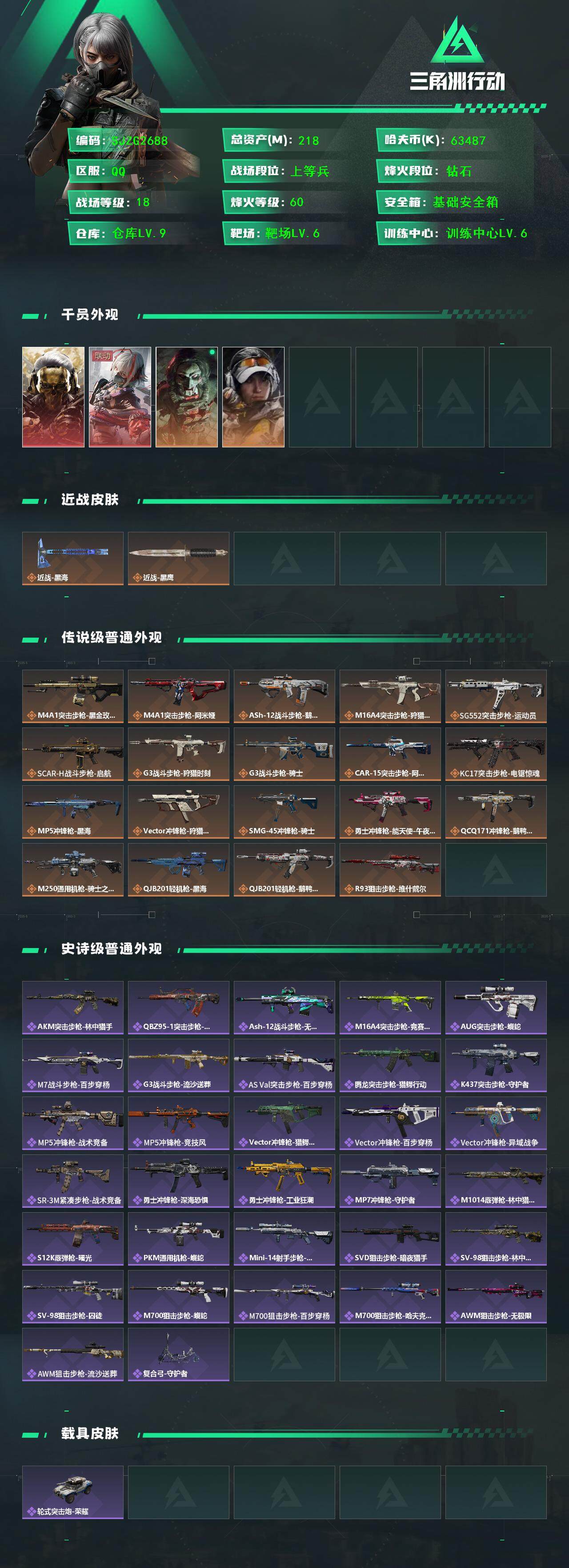 SJZQM399424三角洲行动账号详情图4