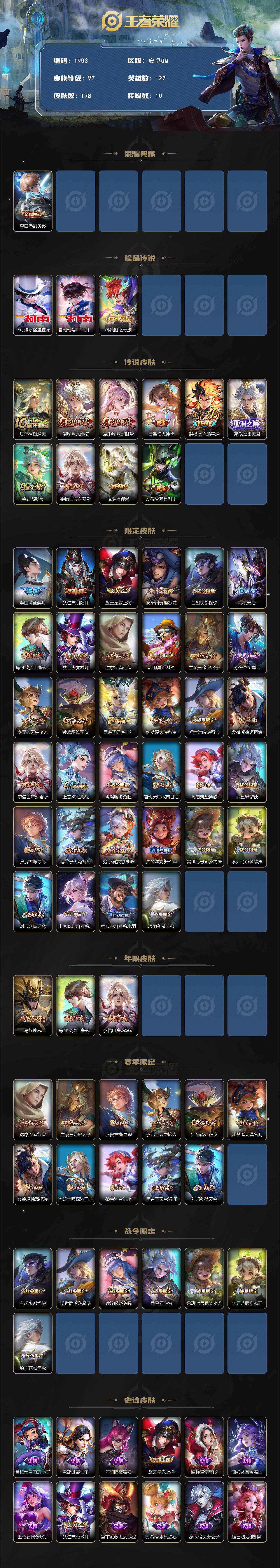 WZCMW3466775王者荣耀账号详情图2 WZCMW3466775王者荣耀账号详情图2