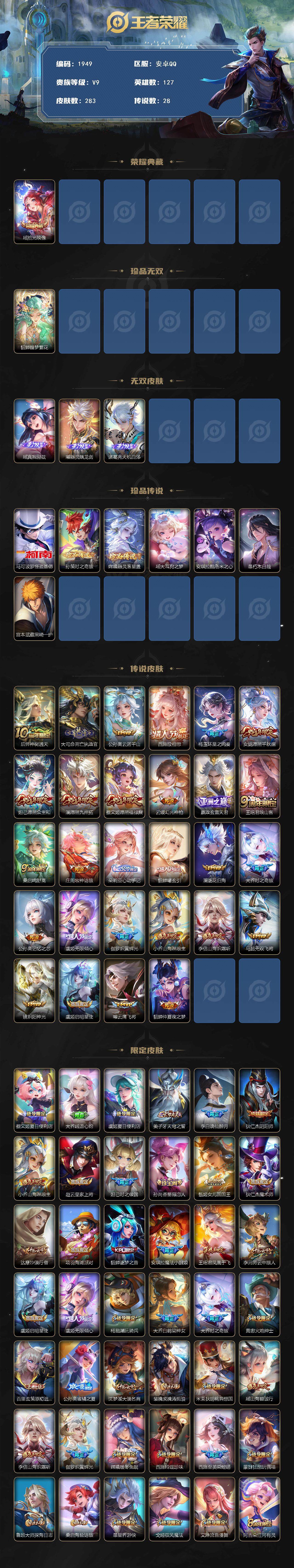 WZCMW3466819王者荣耀账号详情图2