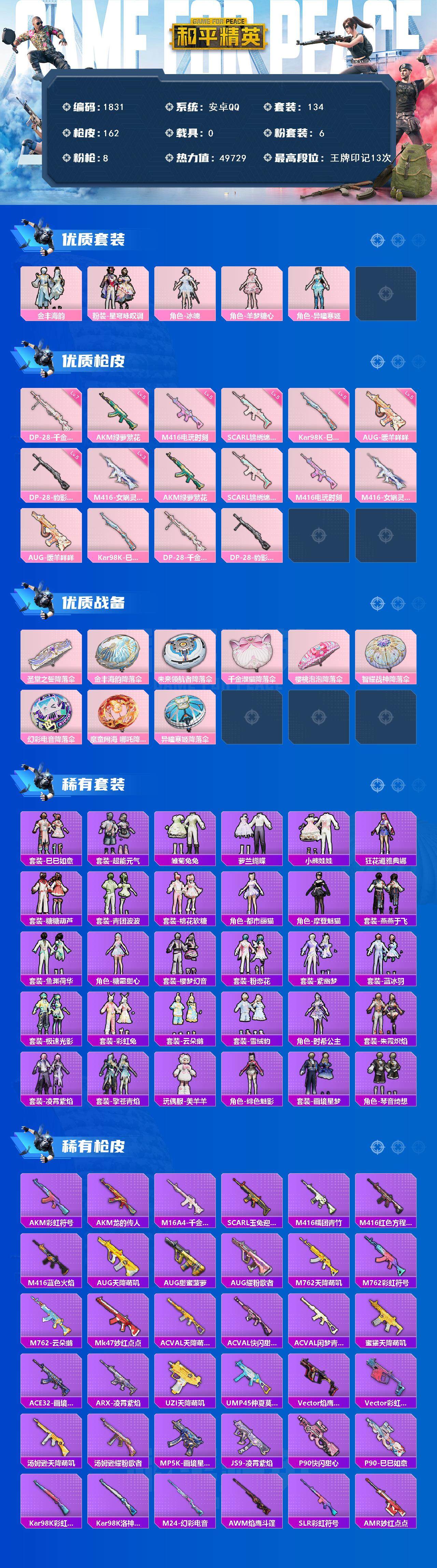 HPCMW3448084和平精英账号详情图2