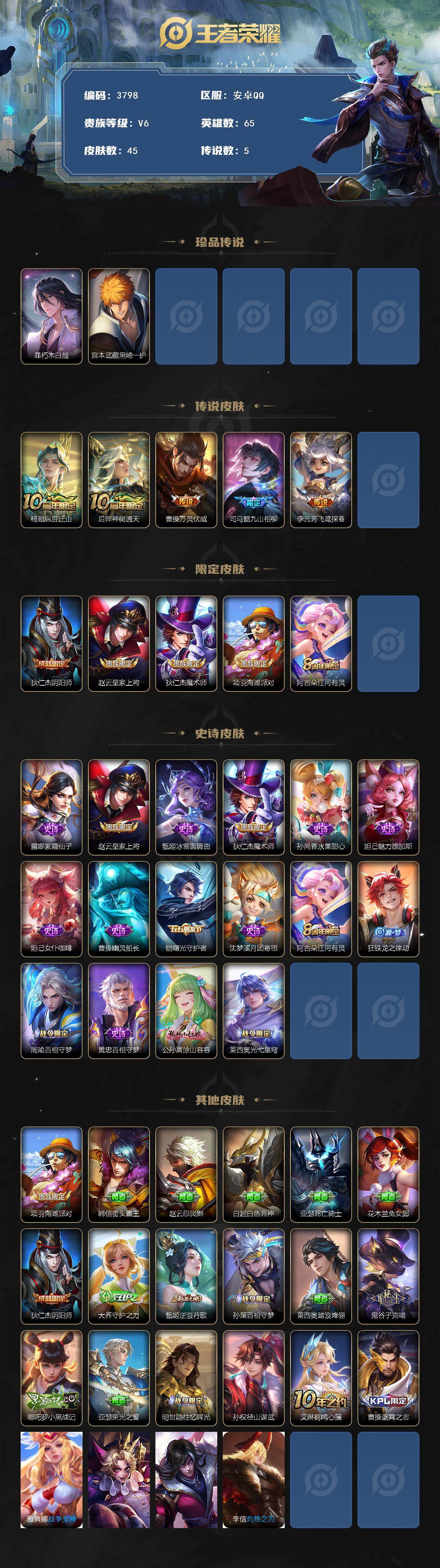 WZQM3478086王者荣耀账号详情图4