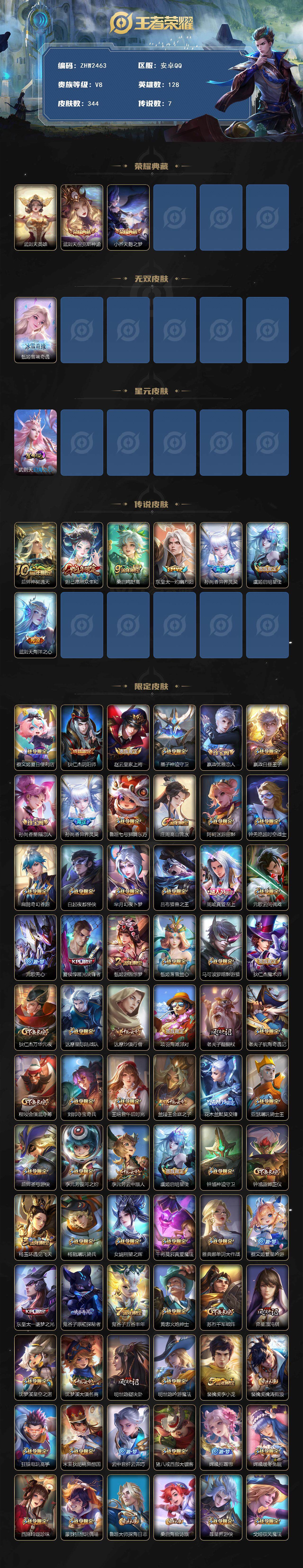 WZLX3481907王者荣耀账号详情图12