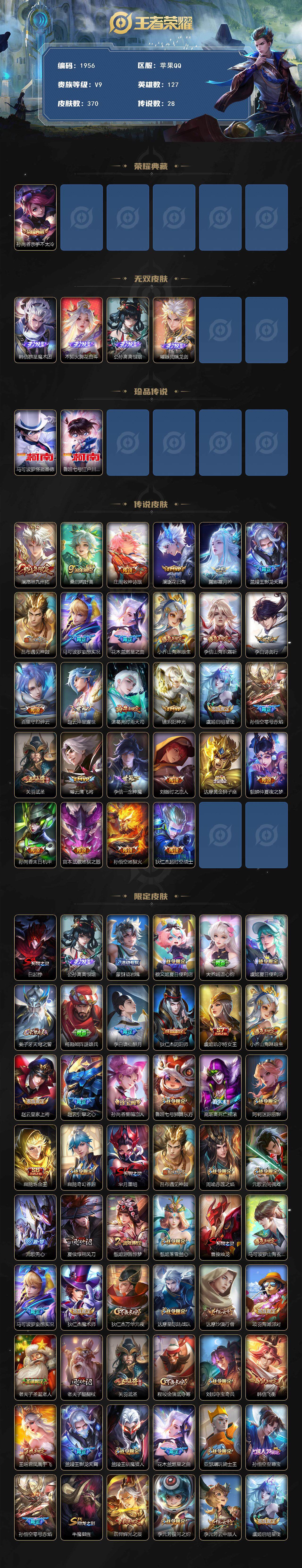 WZCMW3467419王者荣耀账号详情图2