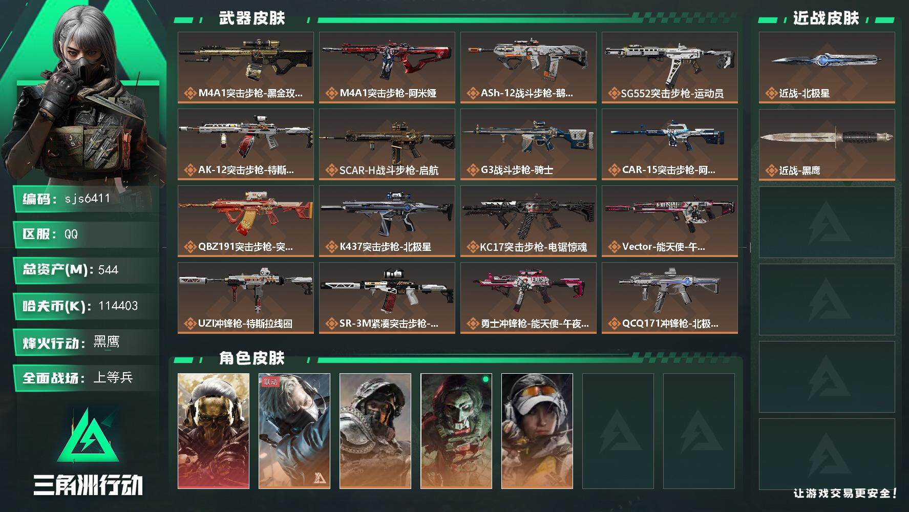 SJZCMW3101428三角洲行动账号详情图2