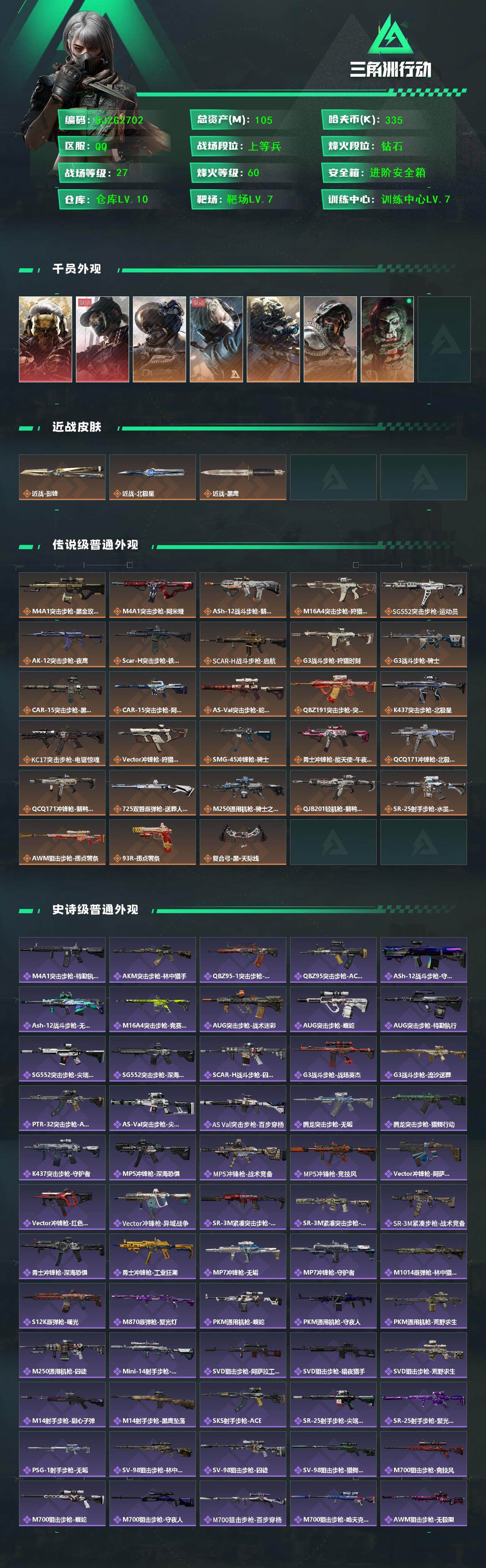 SJZQM3100025三角洲行动账号详情图3