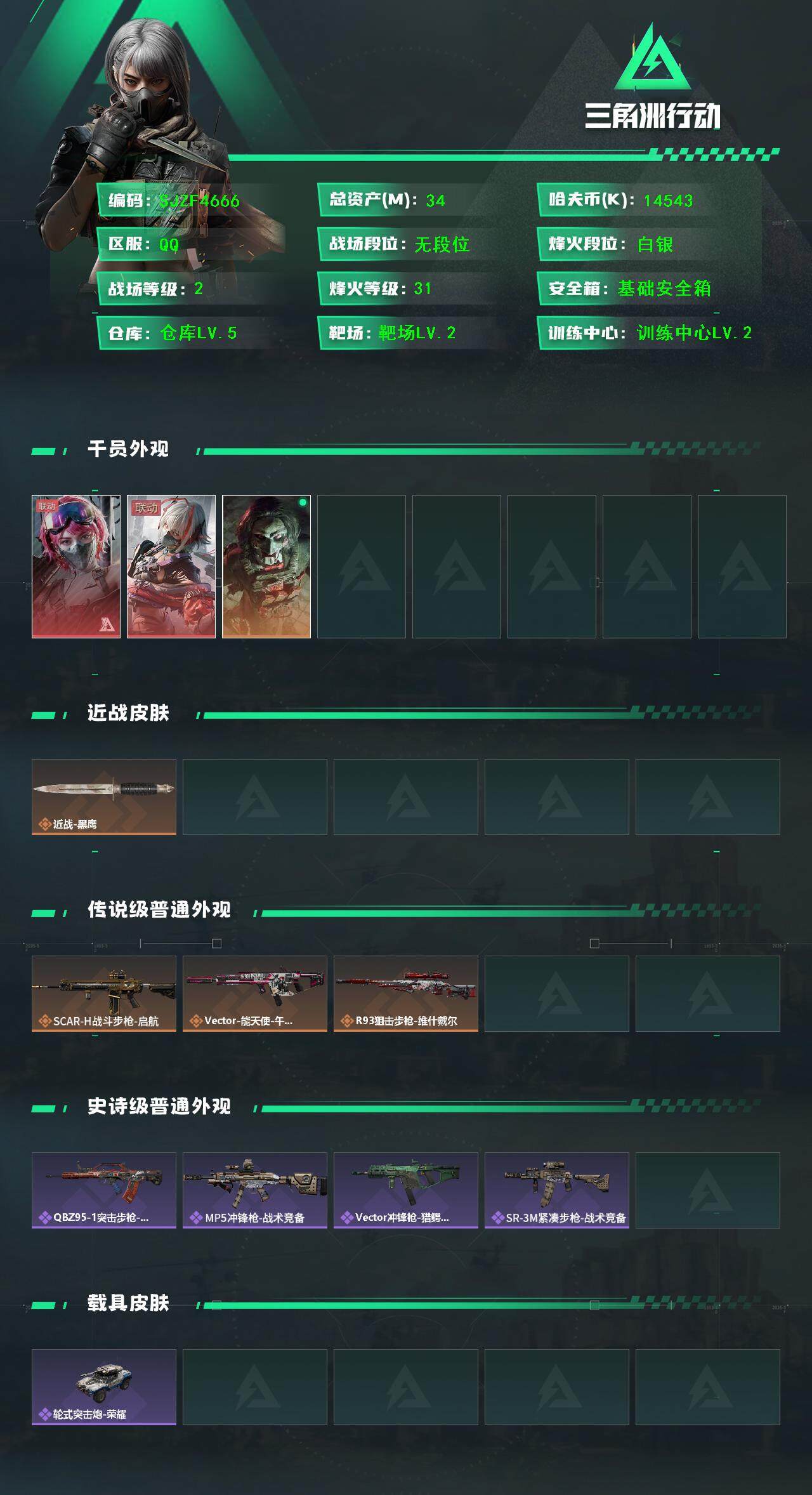 SJZEY3100056三角洲行动账号详情图2