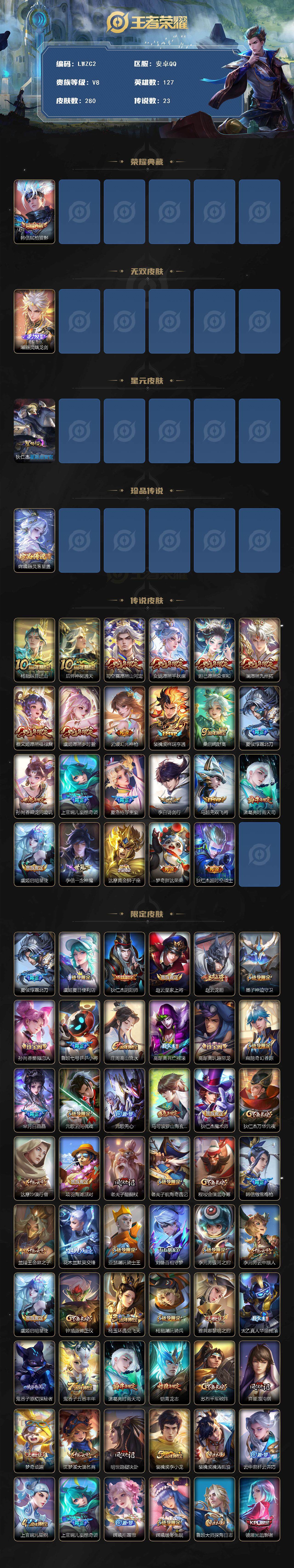 WZCMW44317王者荣耀账号详情图3