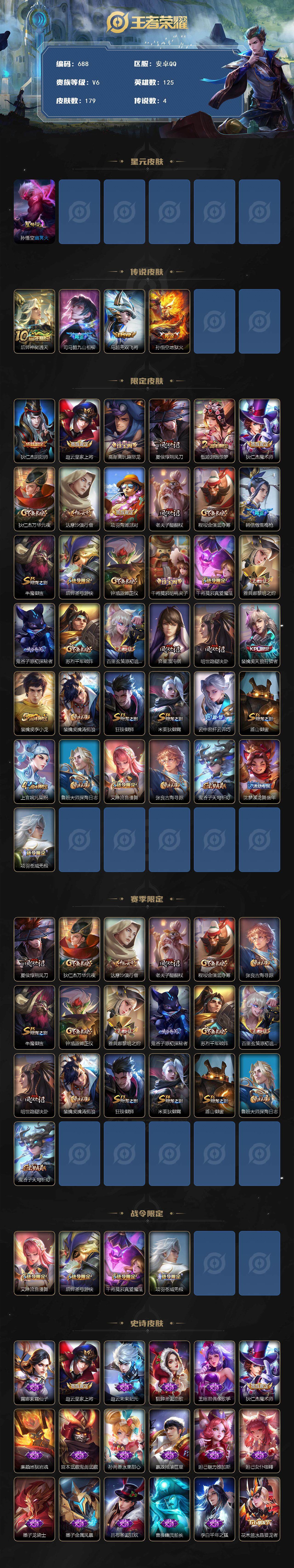 WZKG451280王者荣耀账号详情图3