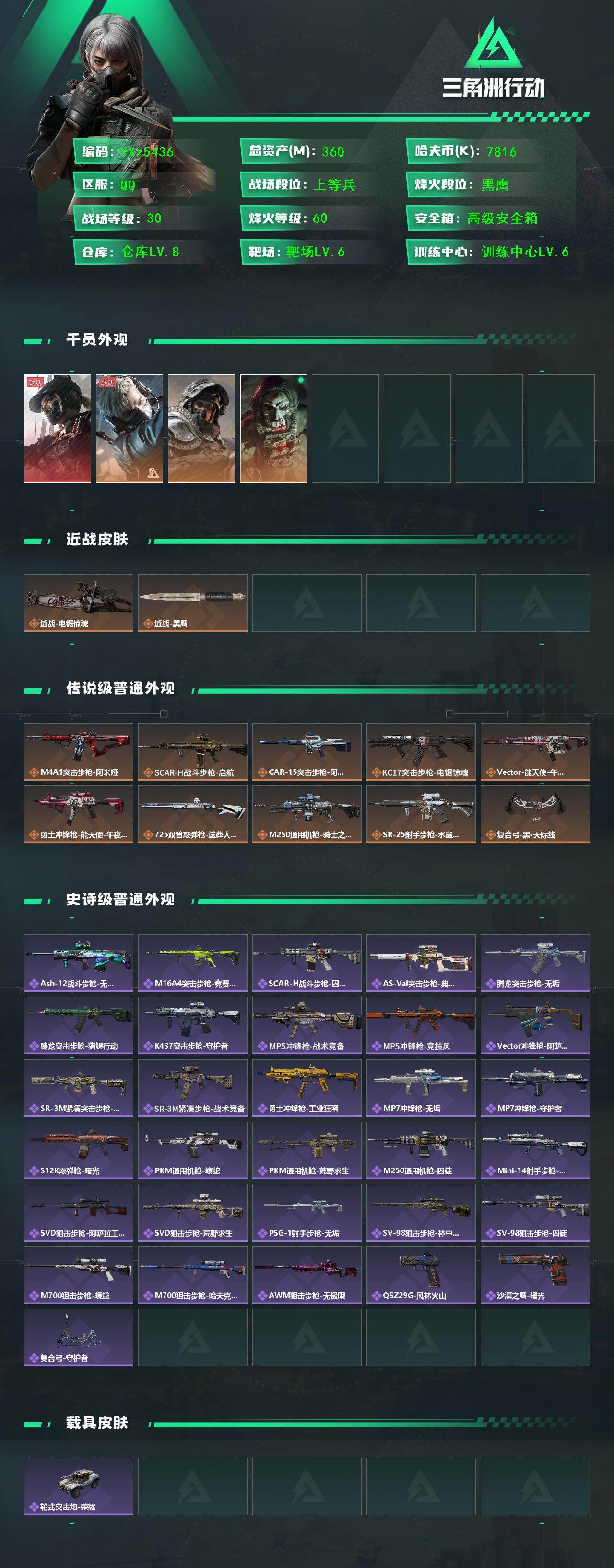 SJZCMW45421三角洲行动账号详情图2 SJZCMW45421三角洲行动账号详情图2