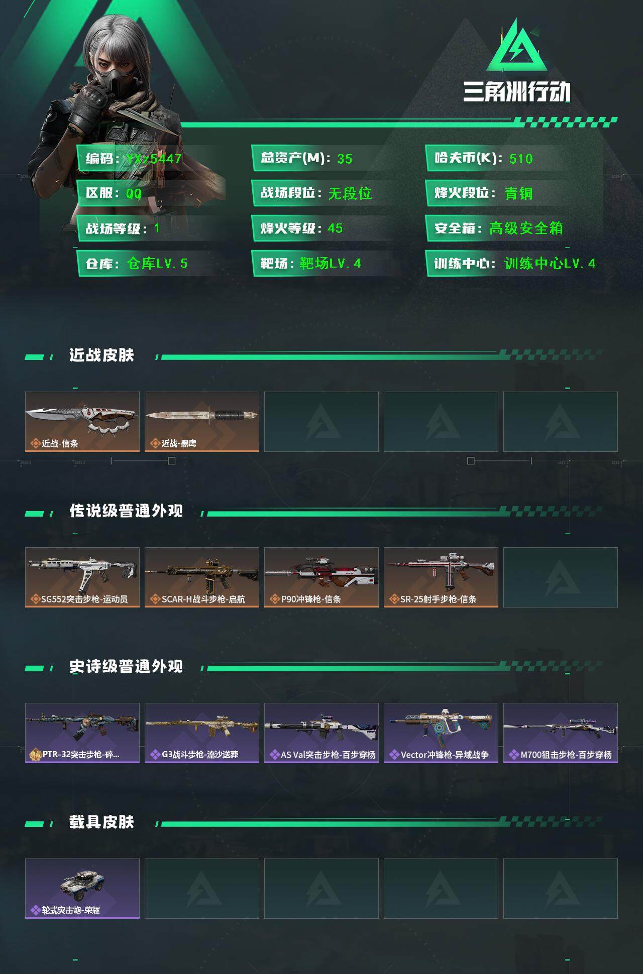 SJZCMW45419三角洲行动账号详情图2 SJZCMW45419三角洲行动账号详情图2
