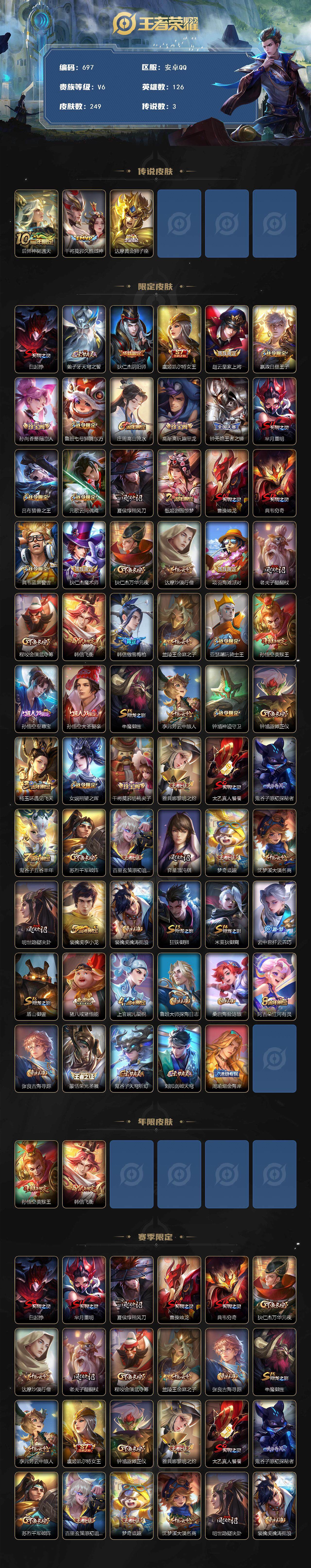 WZKG4110870王者荣耀账号详情图3