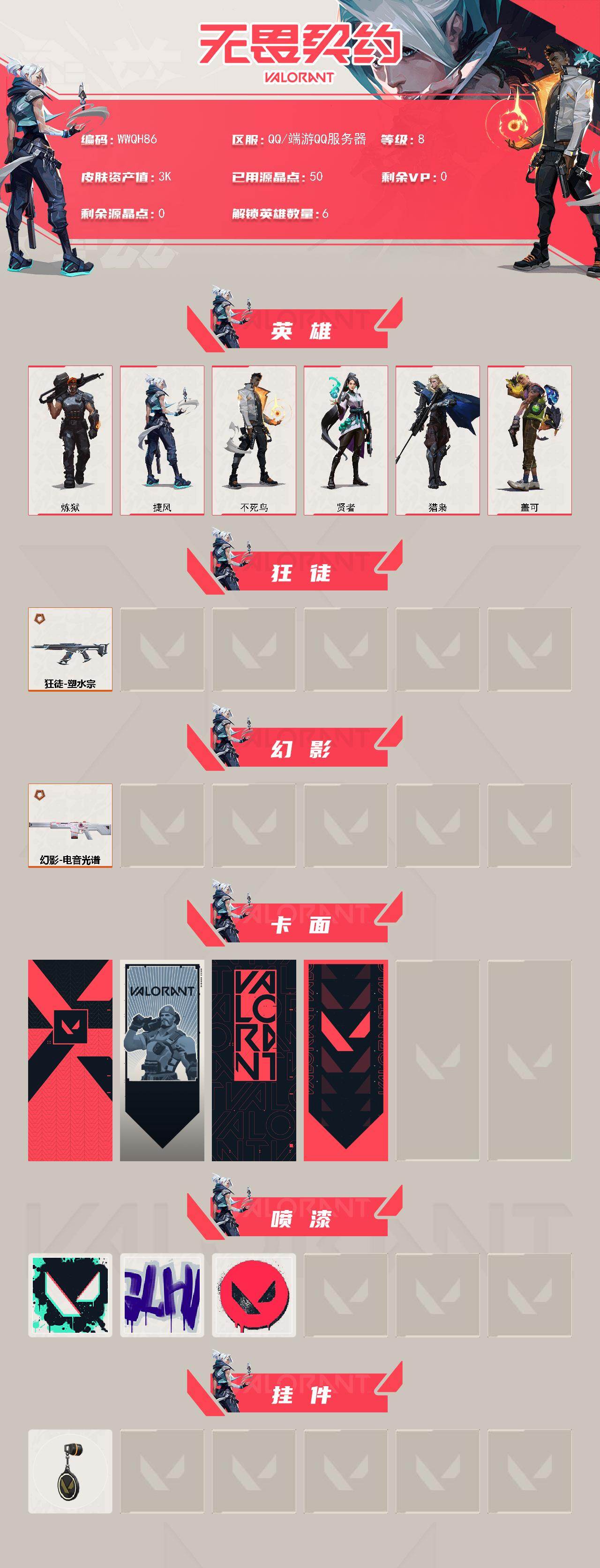 WWQQM332676无畏契约账号详情图3 WWQQM332676无畏契约账号详情图3