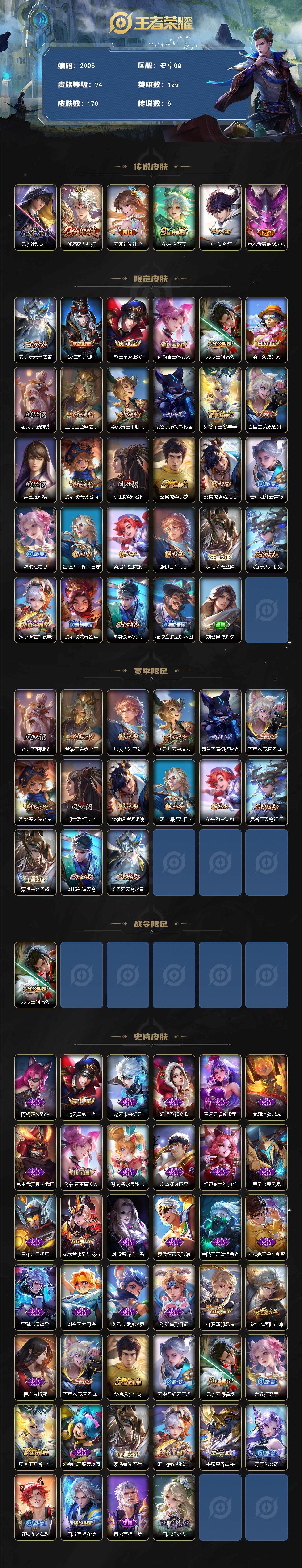 WZCMW3469015王者荣耀账号详情图2