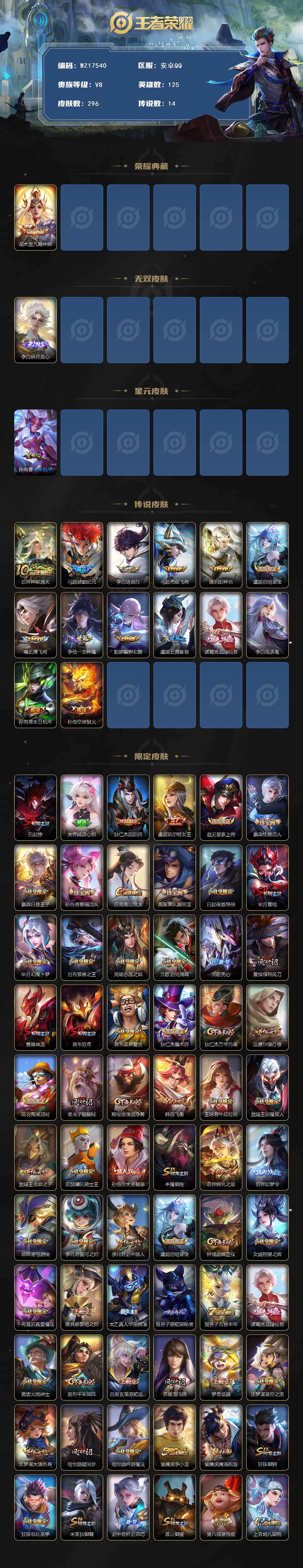 WZ03410617王者荣耀账号详情图2