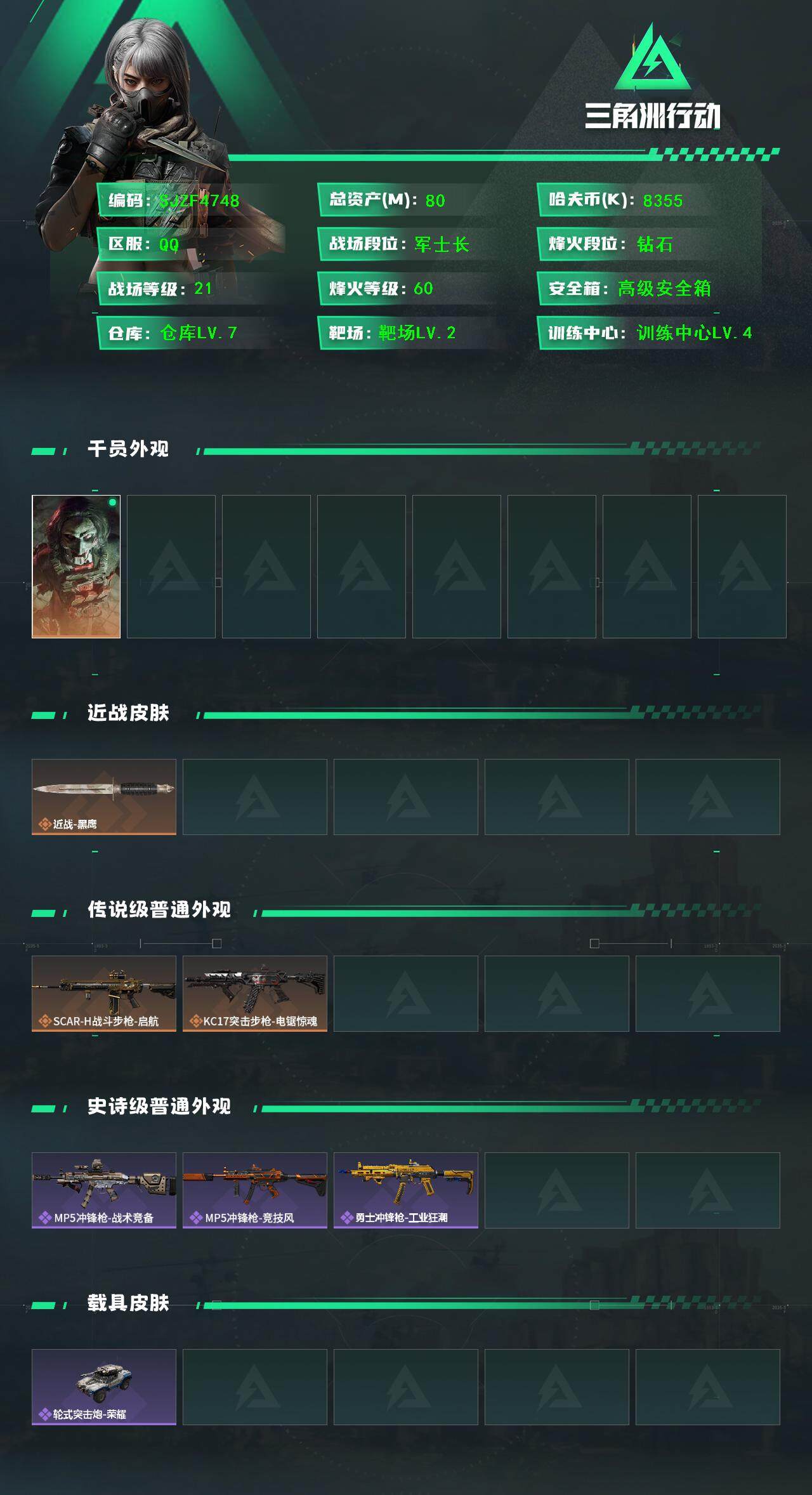 SJZEY3100450三角洲行动账号详情图2