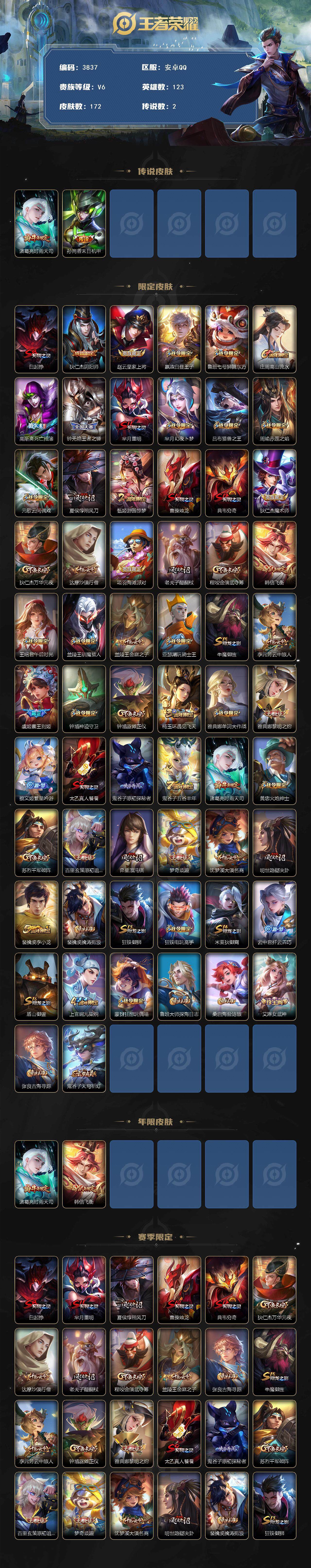 WZJZ42422王者荣耀账号详情图3