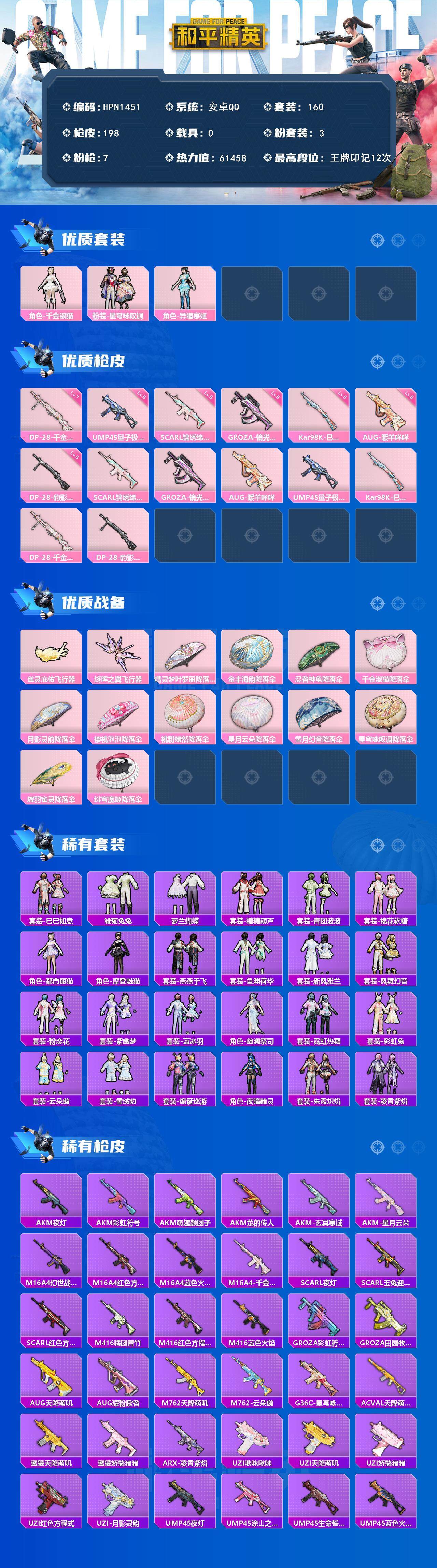 HPEY3450372和平精英账号详情图3