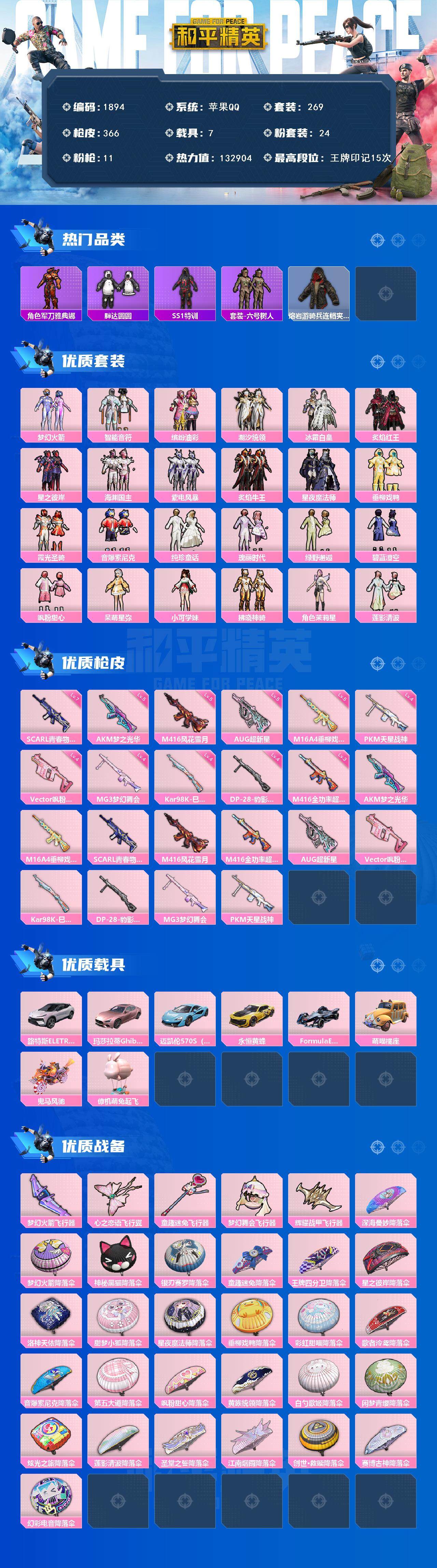 HPCMW3450122和平精英账号详情图2