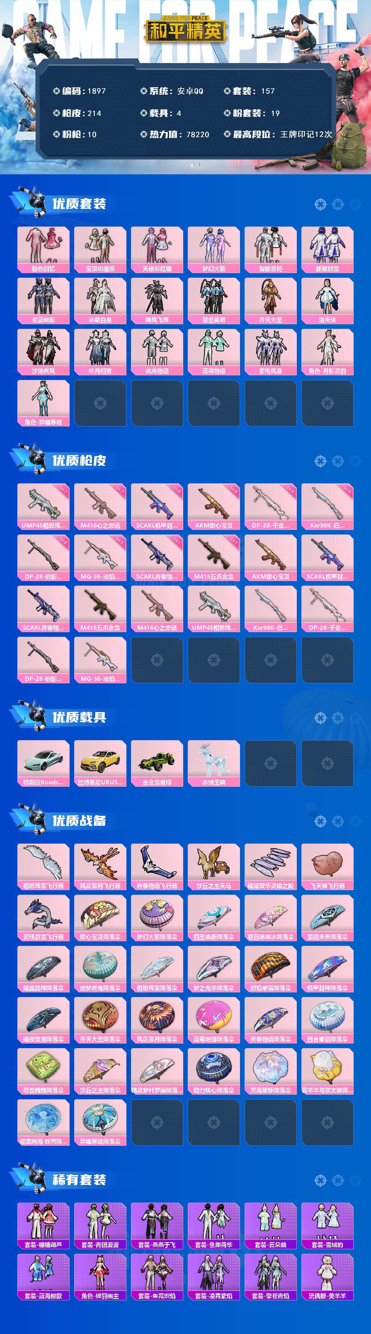 HPCMW3450190和平精英账号详情图2