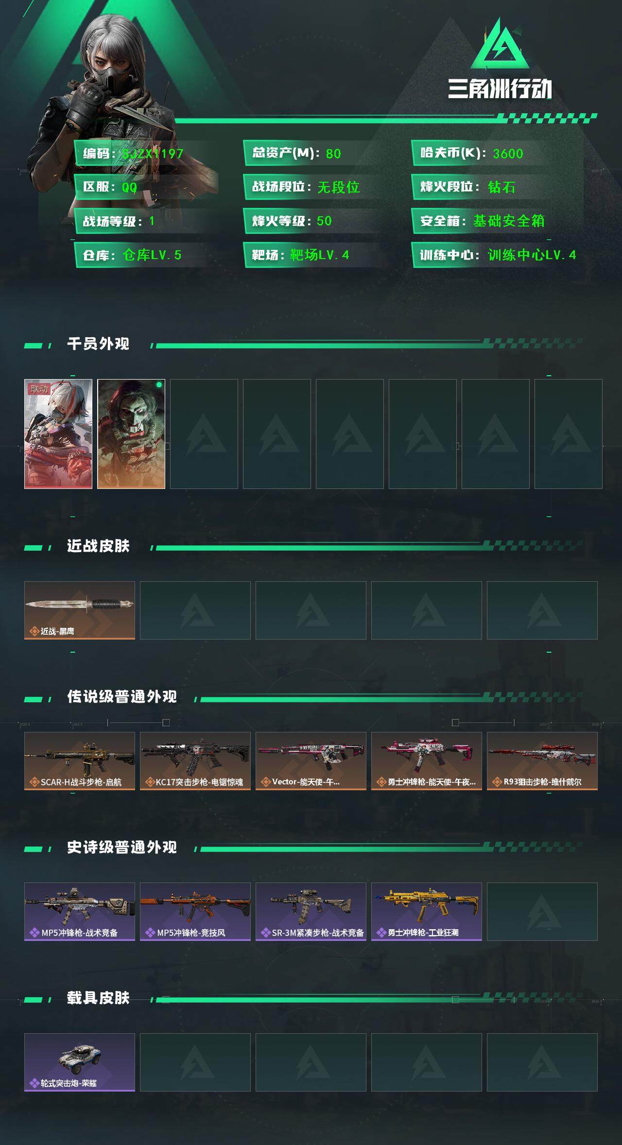 SJZEY3102192三角洲行动账号详情图2