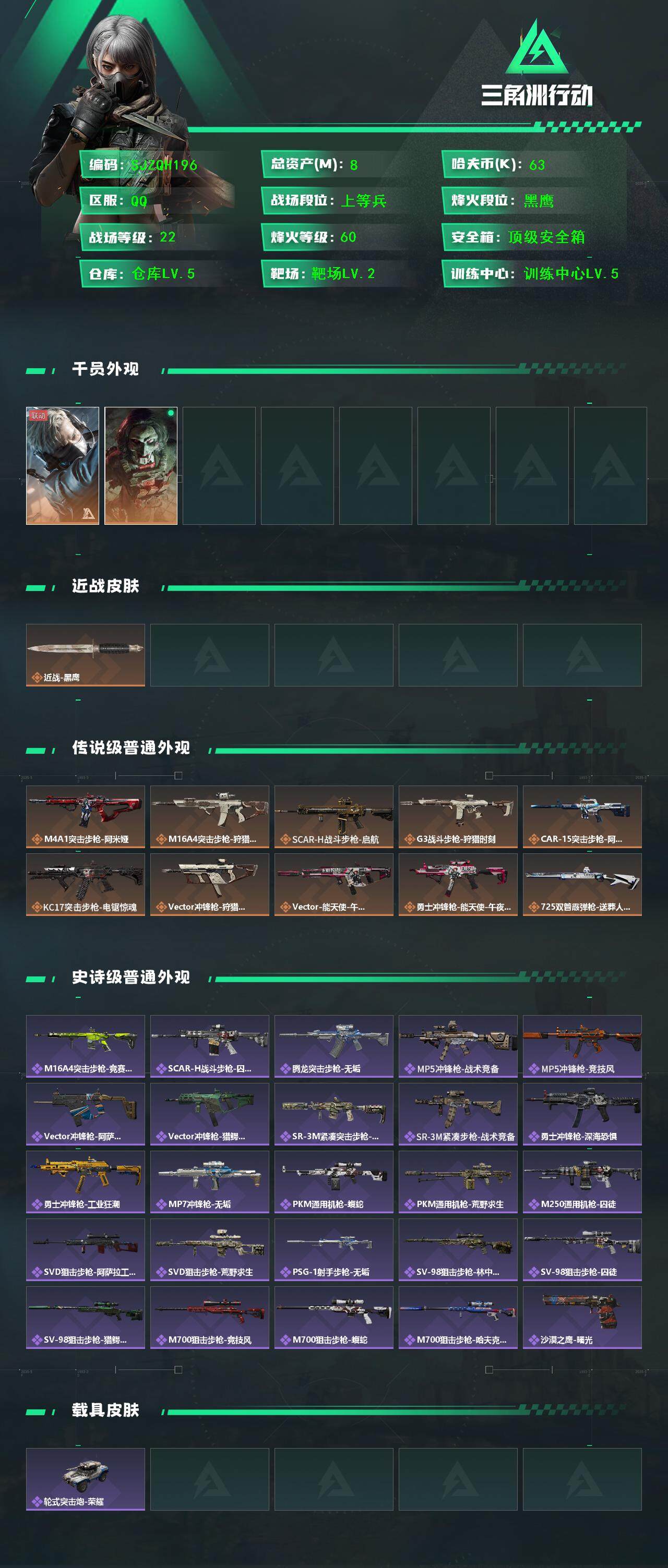 SJZEY3100653三角洲行动账号详情图2