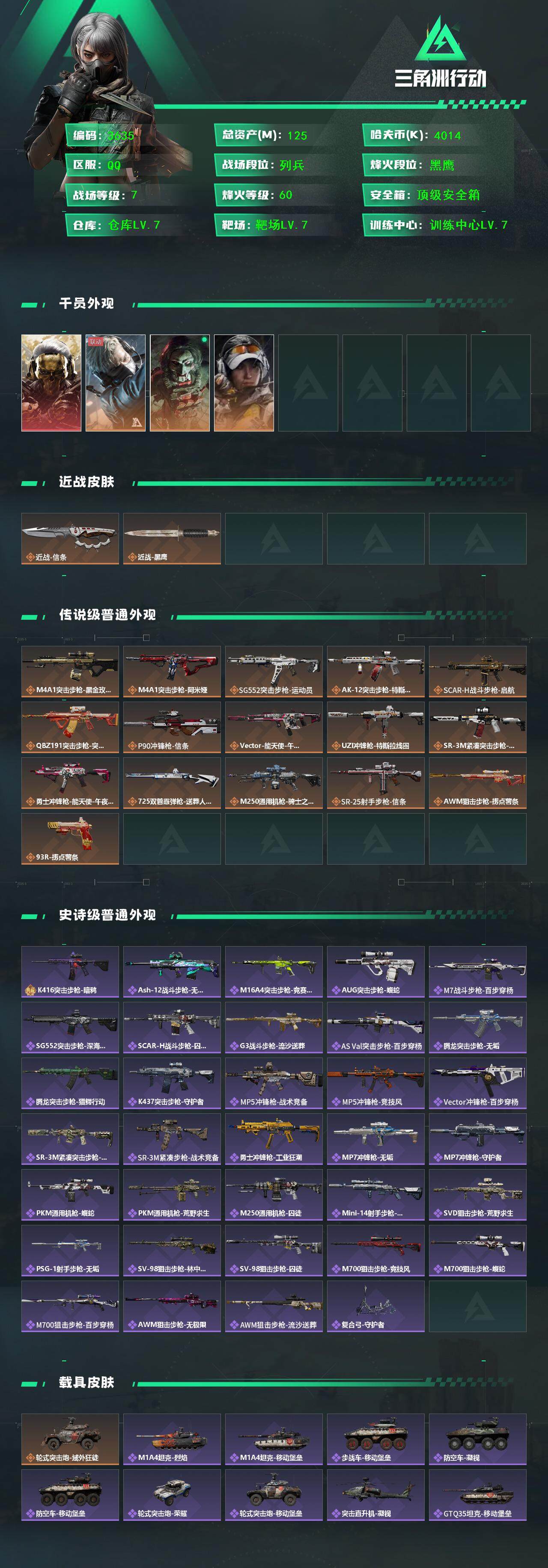 SJZCMW434359三角洲行动账号详情图2