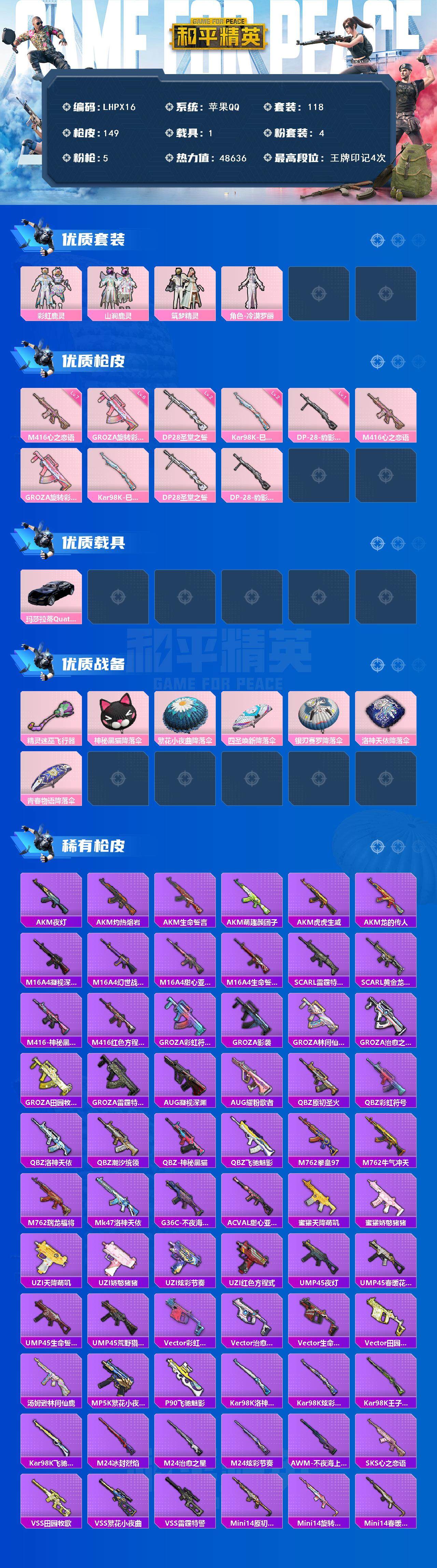 HPCMW3454613和平精英账号详情图3 HPCMW3454613和平精英账号详情图3