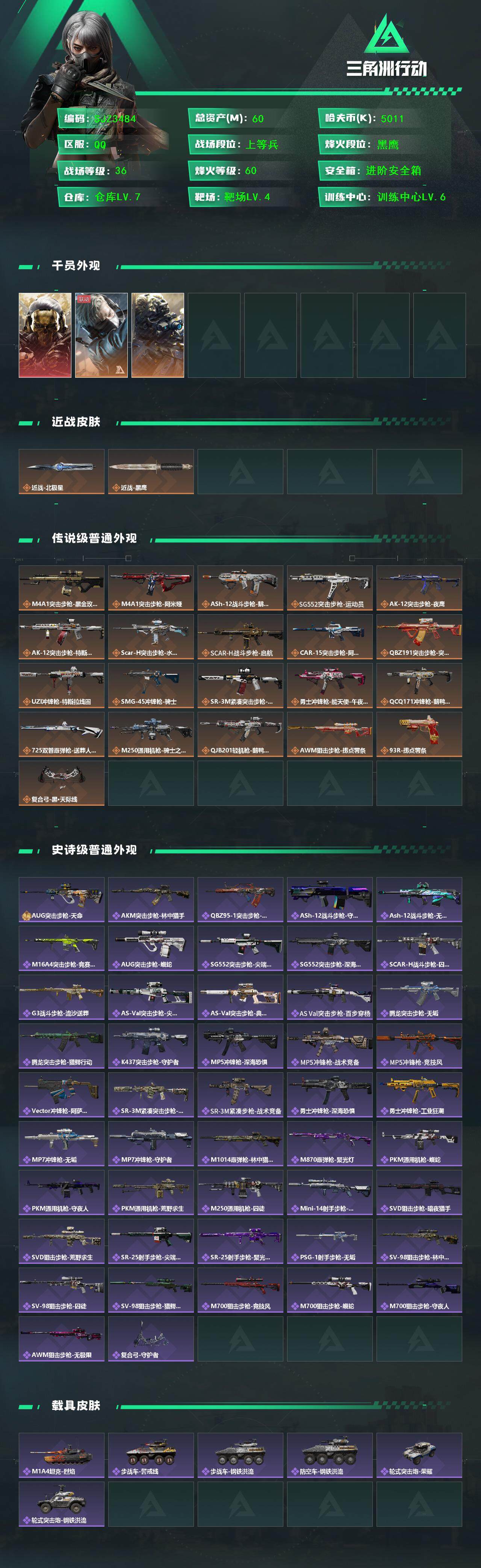 SJZQM3100258三角洲行动账号详情图3