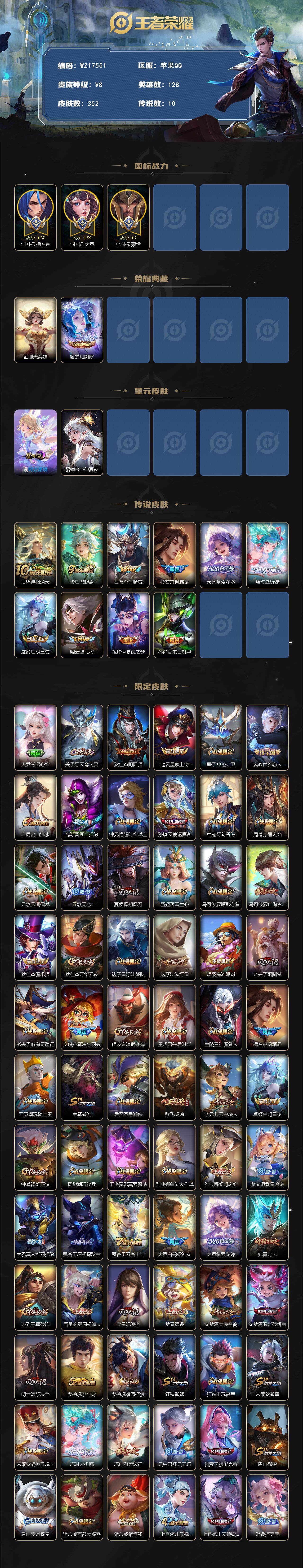 WZ03410624王者荣耀账号详情图2