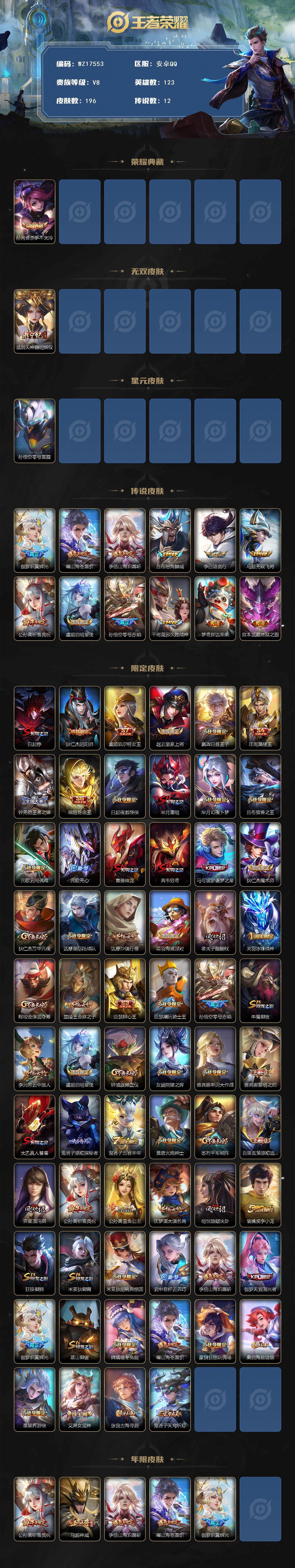 WZ03410626王者荣耀账号详情图2