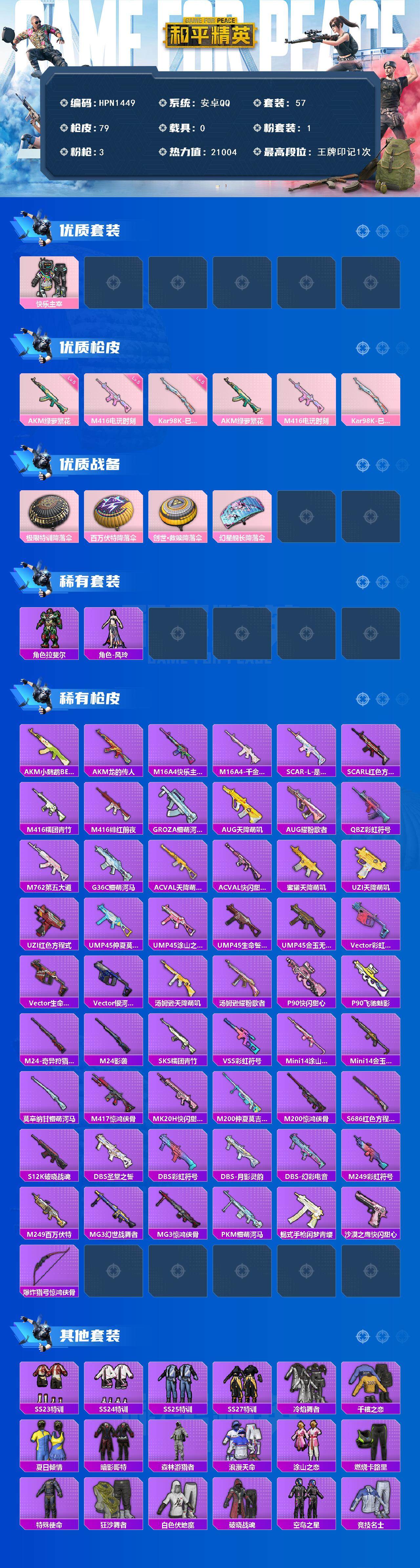 HPQM3450427和平精英账号详情图3